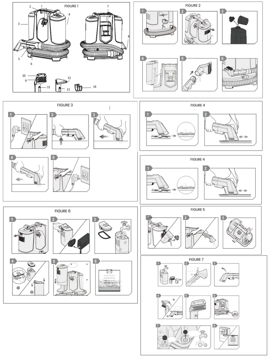Livoo DOH134 Nettoyeur Multi Surface Cleaner - Figure
