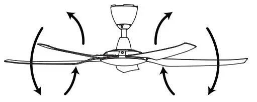Vannus IRIZ-5B 56 Ceiling Fan - Reverse