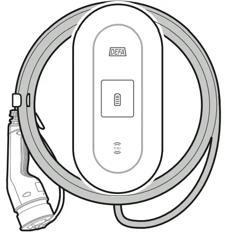 DEFA 715000 Electric Vehicle Premium Charging Station - Coil the cable