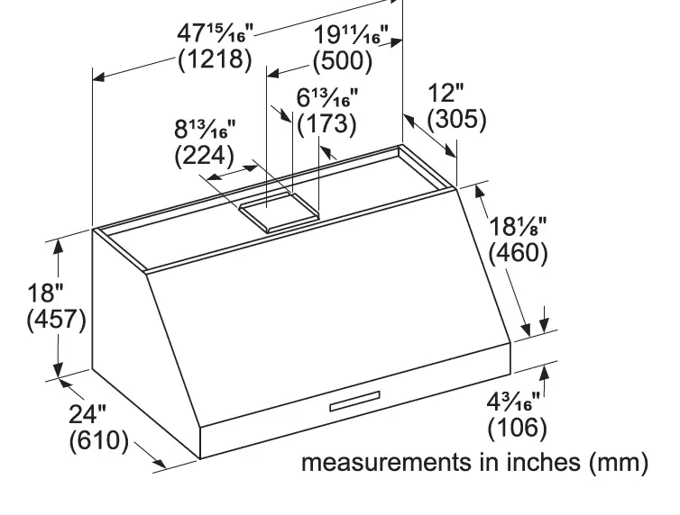Thermador-PH48HWS-24-Inch-Depth-Wall-Hood-fig-1
