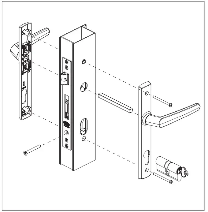 LOCKWOOD Induro 4-Point Mortice Lock - Door preparation 2