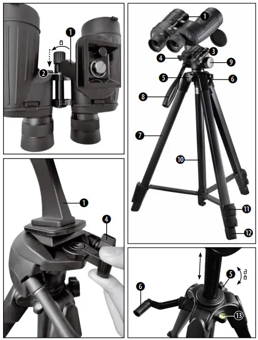Tripod parts overview