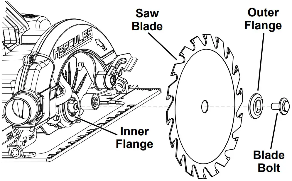 HERCULES HE72 714 Corded Circular Saw - Changing