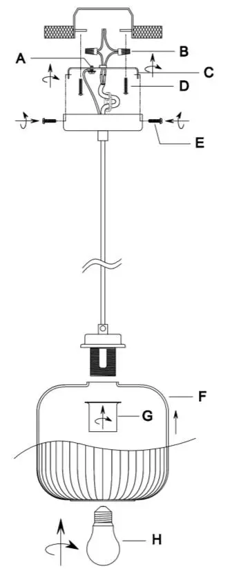 River OF GOODS 20635 Hadley 8 Inch 1 Light Gold Pendant - IMPORTANT SAFETY INSTRUCTIONS