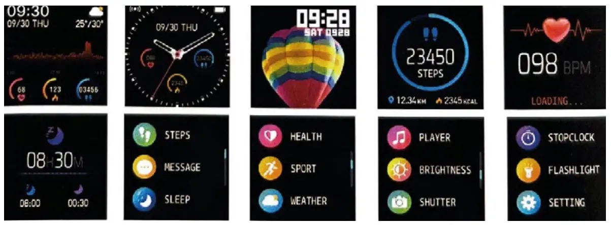 LISKA SV 39DF Smartwatch - Power on