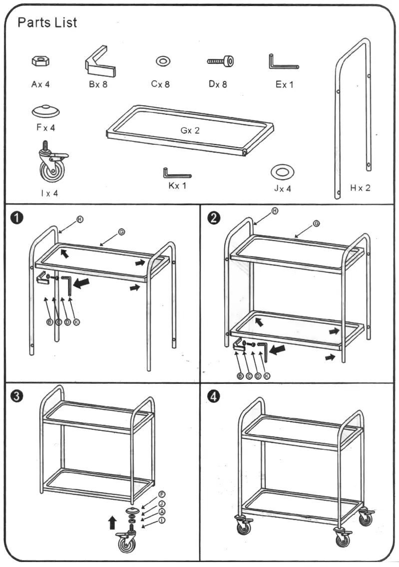 saro FELIX Serving Trolley -fig2