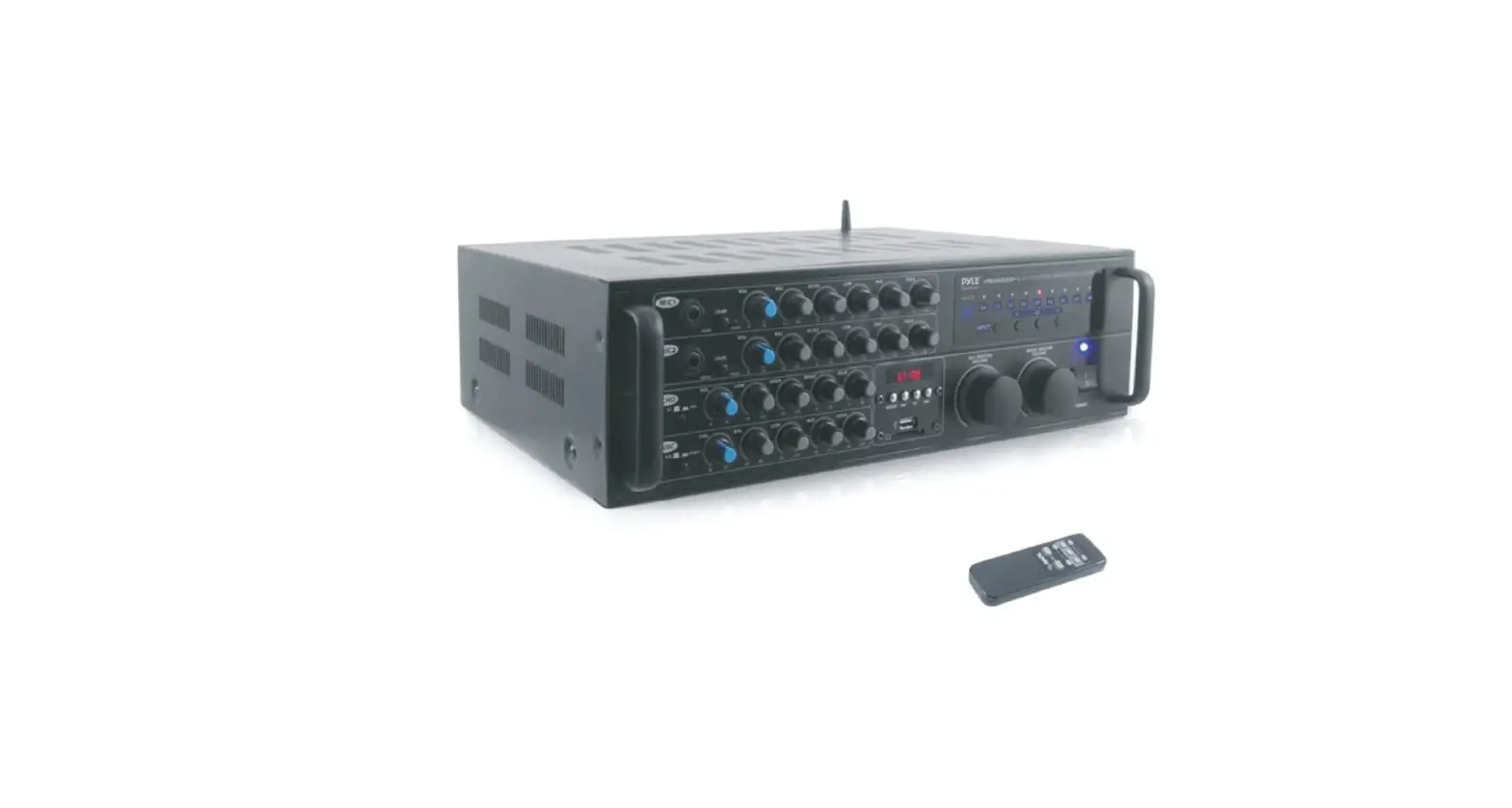 Pyle Pmxakb2000 2000 Watt Wireless Bt Streaming Stereo Mixer Karaoke Amplifier User Manual