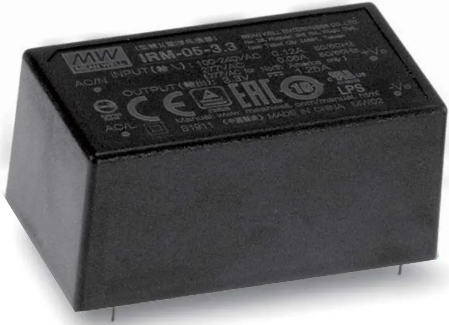 MEAN WELL IRM-05-5 5W AC-DC PCB-Mount Green Power Module