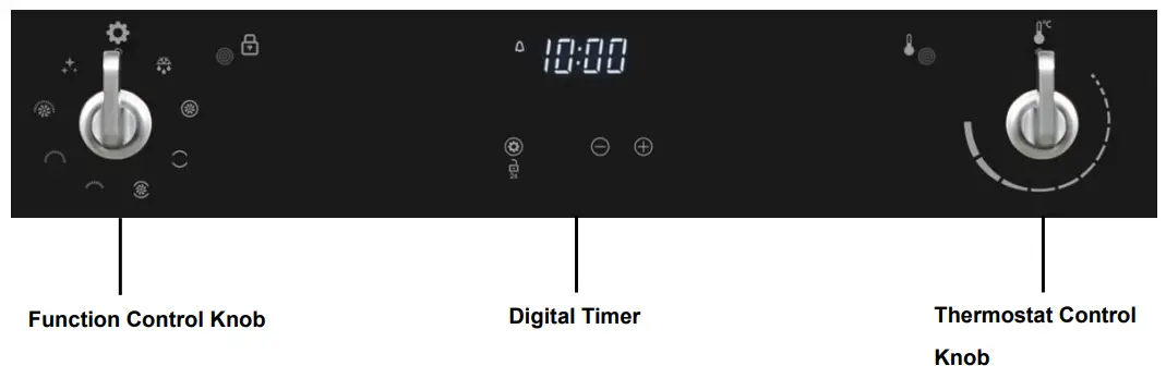 omega OBO61PX Electric Wall Oven - Controls