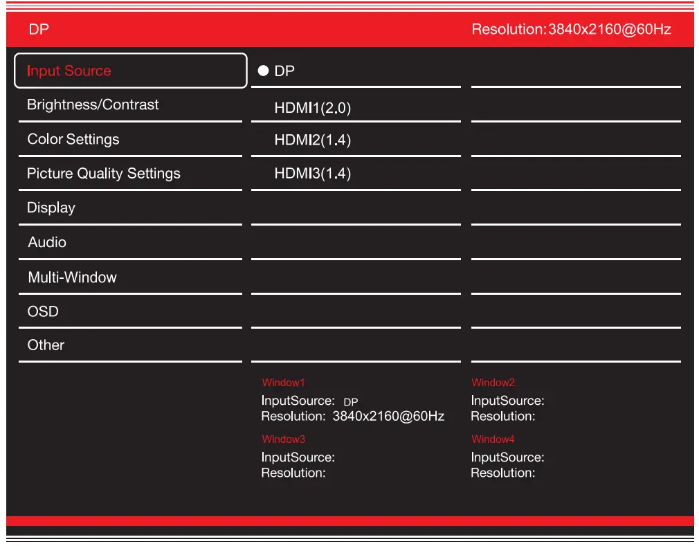 GVISION C55BI-AC-4000 4K UHD Security CCTV Monitor - Input Source