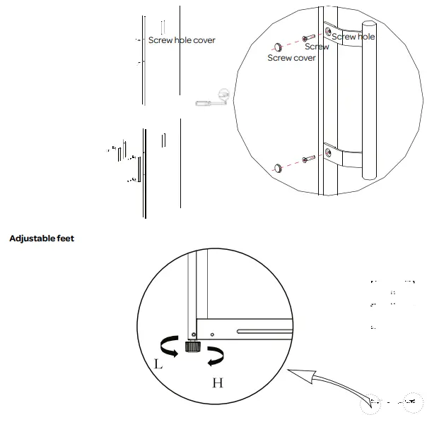 INVENTUM VR1720W Freezer -door handle