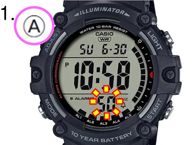 CASIO 3502 DST Setting Watch - Figure 2