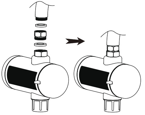 sygonix 2623641 3000W Compact Instant Water Heater - tap