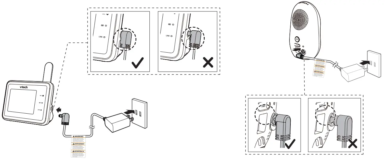 Connect the baby monitor