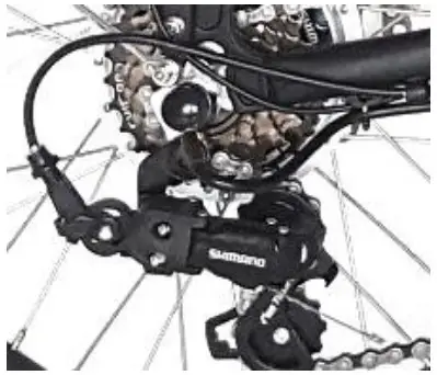 COAST BIKE CO B28D Electric Bicycle - Derailleur