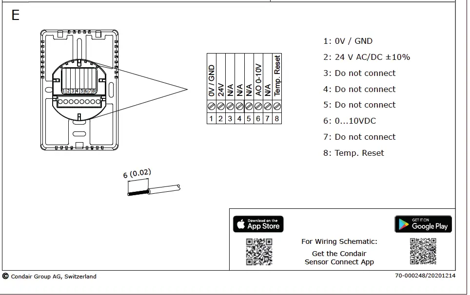 condair RCC-NA 0-10 V Digital Wall Humidistat 2