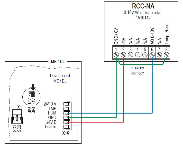 condair RCC-NA 0-10 V Digital Wall Humidistat 7