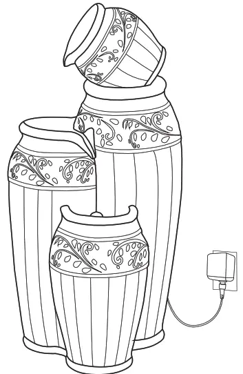 glitzhome Outdoor Fountain with LED Lights and Pump - ASSEMBLY8