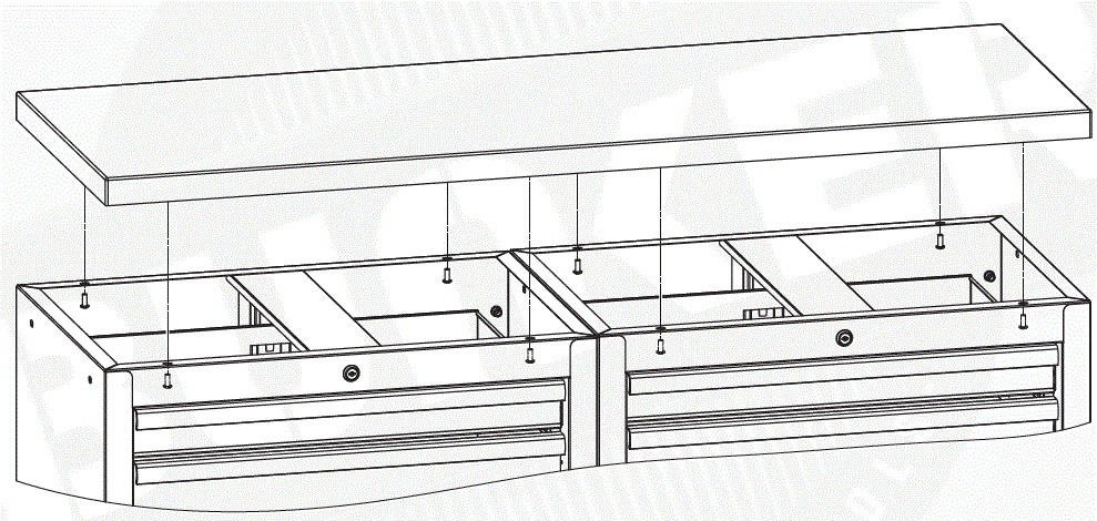 BUNKER-29779,-29792-Preparing-5-7-Drawer-Trolley-fig-14