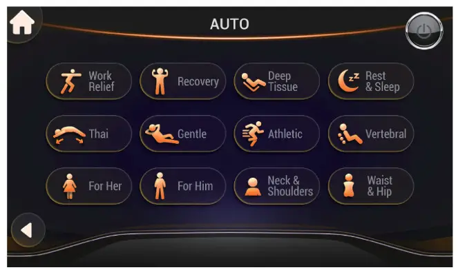 Titan 9730L TP-Epic 4D Massage Chair - PROGRAMS