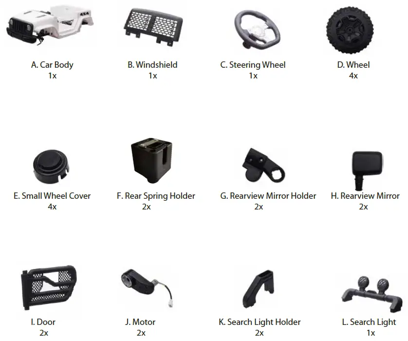 kidzone 060-ROT-10 Ride on SUV with DIY License Plate-fig-2