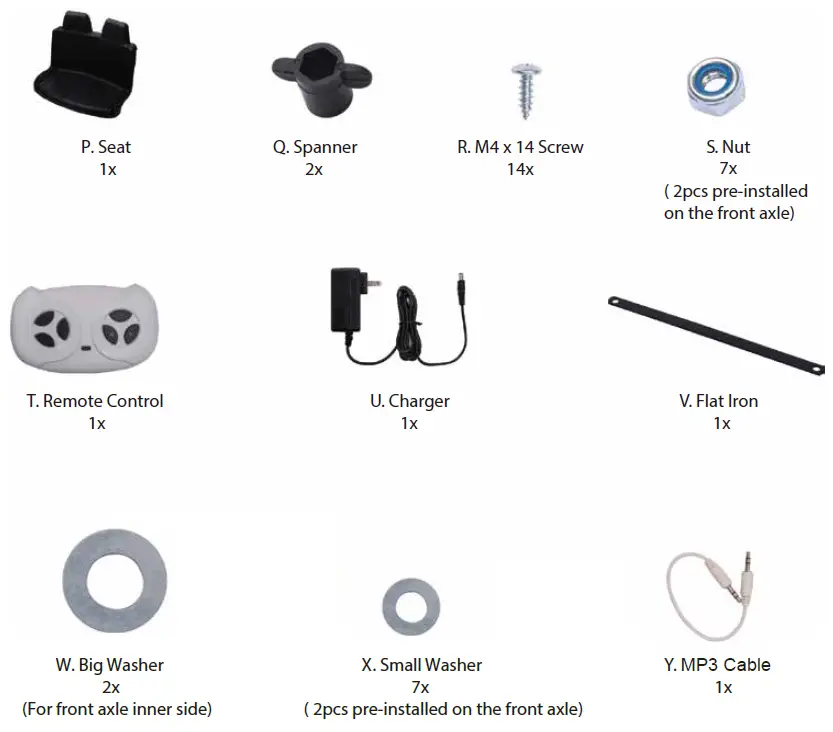 kidzone 060-ROT-10 Ride on SUV with DIY License Plate-fig-4