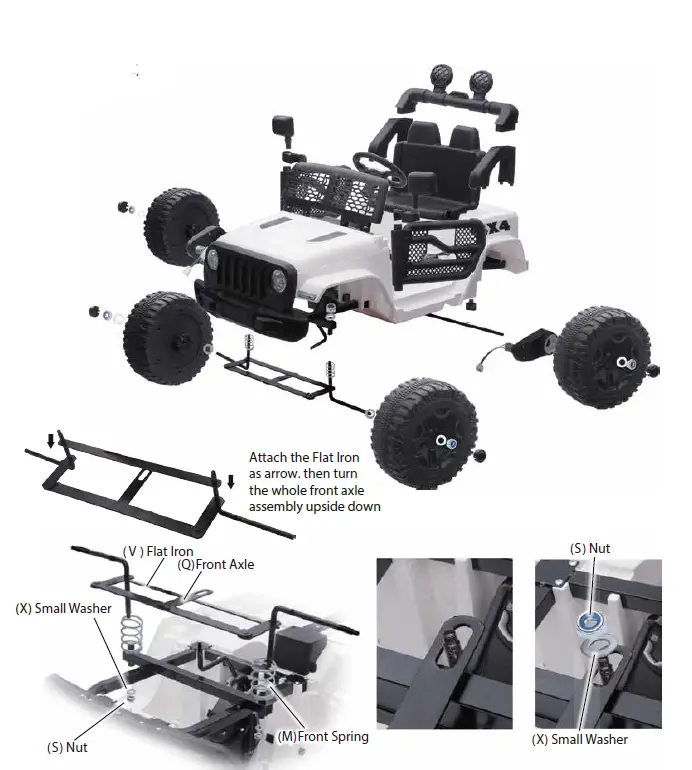 kidzone 060-ROT-10 Ride on SUV with DIY License Plate-fig-6