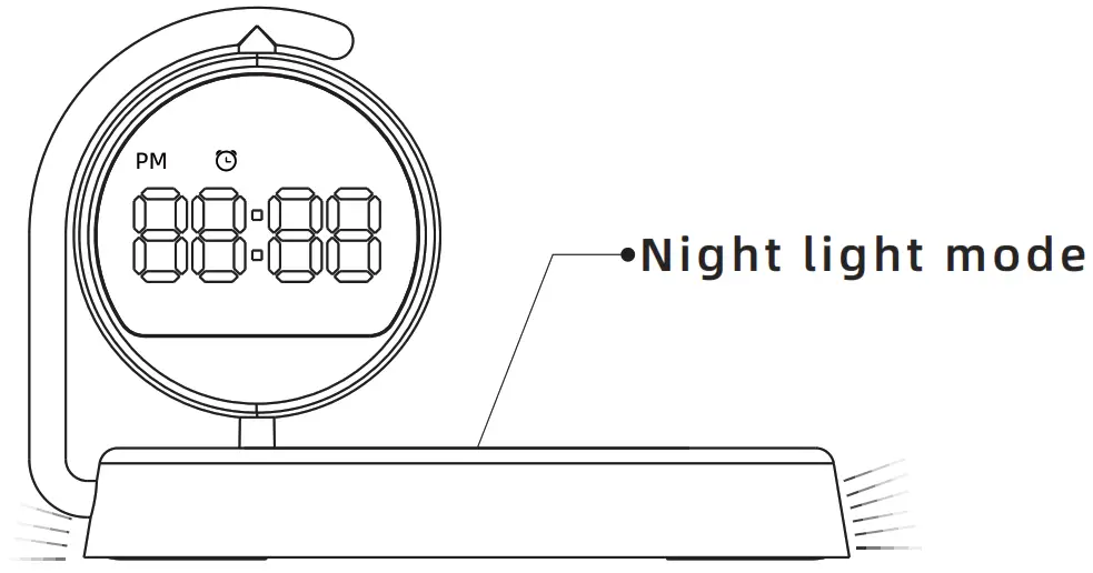 TVCMALL K01T Creative Clock Wireless Charger with Night Light - Light Mode