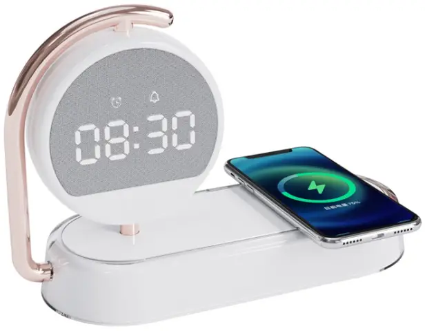 TVCMALL K01T Creative Clock Wireless Charger with Night Light