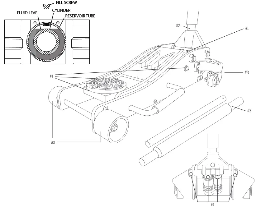 MATCO TOOLS MHJ3T 3 Ton Hybrid Floor Jack 2