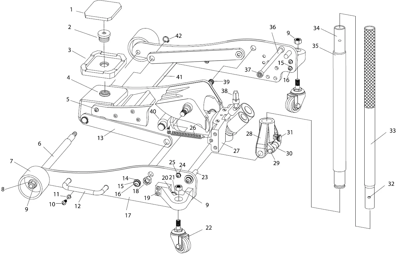 MATCO TOOLS MHJ3T 3 Ton Hybrid Floor Jack 3