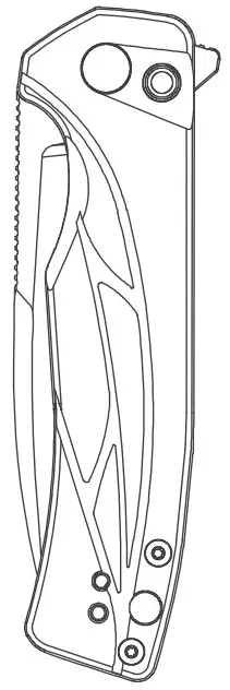 OKNIFE METTLE Flipper Satin Drop Point Blade