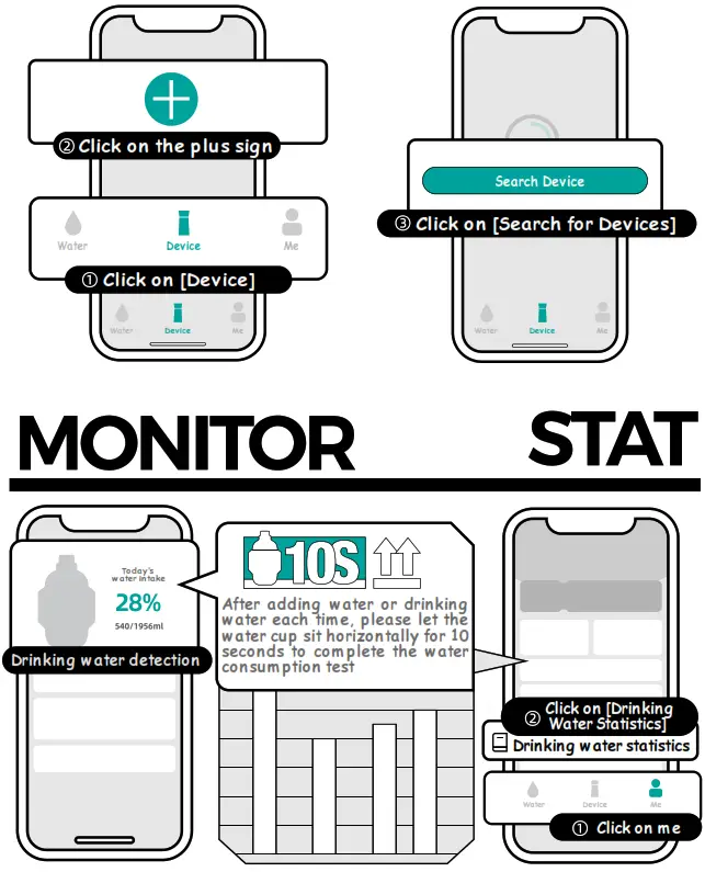 SGUAI T30 Smart Water Bottle - Figure 1
