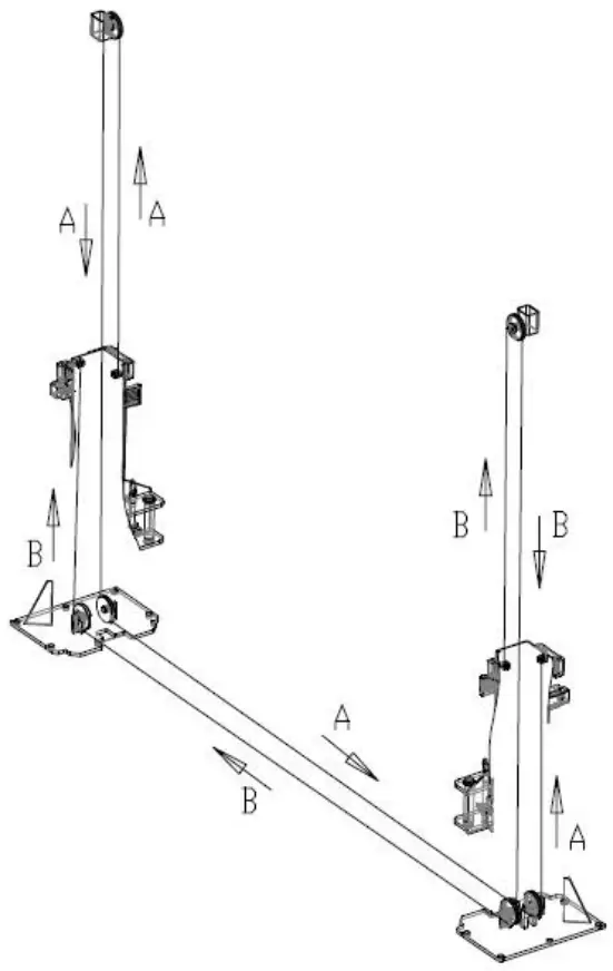 FRIEND FL 8224D Base Plate Two Post Lift User - Connect steel cables