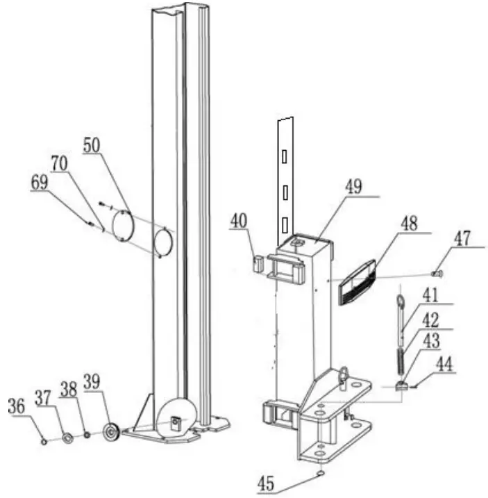 FRIEND FL 8224D Base Plate Two Post Lift User - Description 5