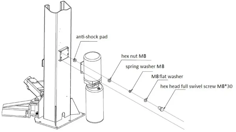 FRIEND FL 8224D Base Plate Two Post Lift User - power side post