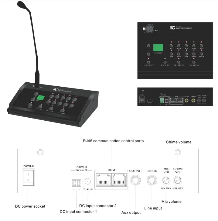 itC T-218 A Zone Paging MIC -