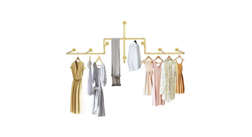 Yiyibyus Hg-hs7607-371 Gold Industrial Pipe Wall Mounted Iron Clothes Rack Instruction Manual Yiyibyus Hg-hs7607-371 Gold Industrial Pipe Wall Mounted Iron Clothes Rack Instruction Manual