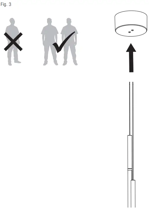 FLOS My Lines LED Pendant Lamp - Install the appliance