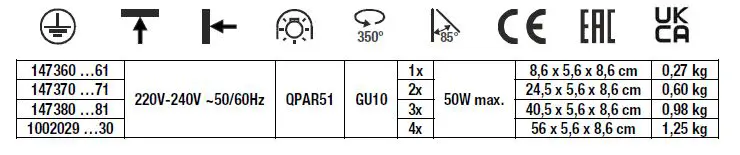 SLV 147361 Wall and Ceiling Light Instruction Manual-fig-1