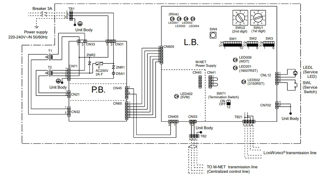 MITSUBISHI ELECTRIC LMAP04-E Building Air Conditioners Control System - Electrical Wiring