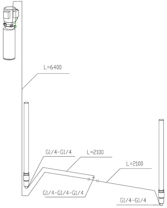 FRLEND FL 227EP Floor Plate Two Posts Lift - Connect oil hoses