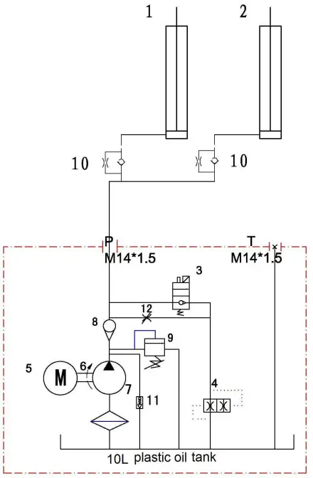 FRLEND FL 227EP Floor Plate Two Posts Lift - Hydraulic working system