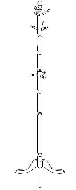 Costway Hw65614 Hall Tree Coat Rack User Manual