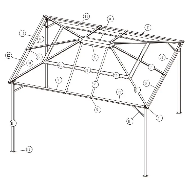 Outsunny 84C-347V00KK Hardtop Gazebo Curtains and Nets Instruction Manual - How to use
