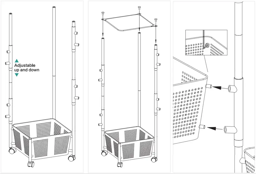UNBRANDED 210906YH01 1 WP Portable Kitchen Cart - Installation procedure 1