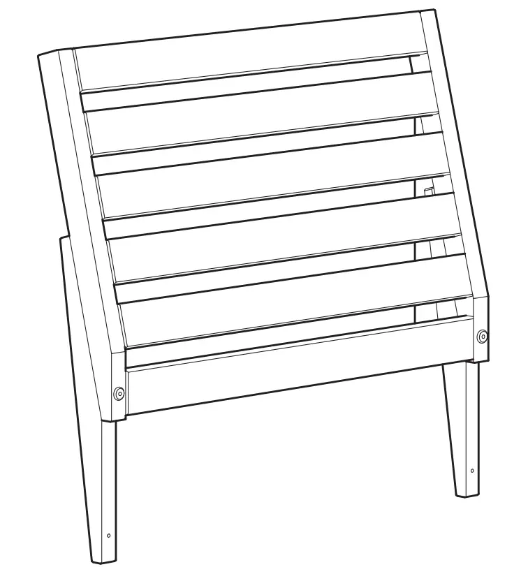 IKEA NÄMMARÖ Bench with Backrest Outdoor Light Brown