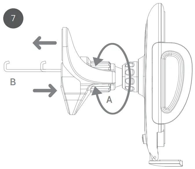 veho TA9 Universal Smartphone Holder - Control elements