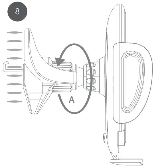 veho TA9 Universal Smartphone Holder - Installation of the vent