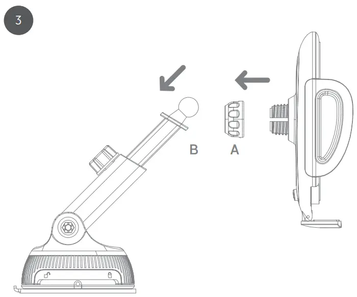 veho TA9 Universal Smartphone Holder - Mounting on the dashboard